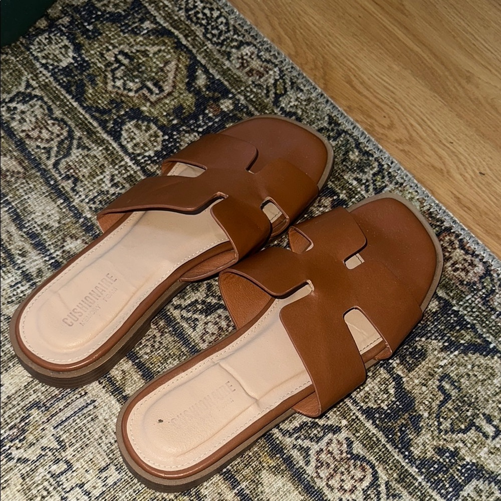 Brown Slide Sandals
